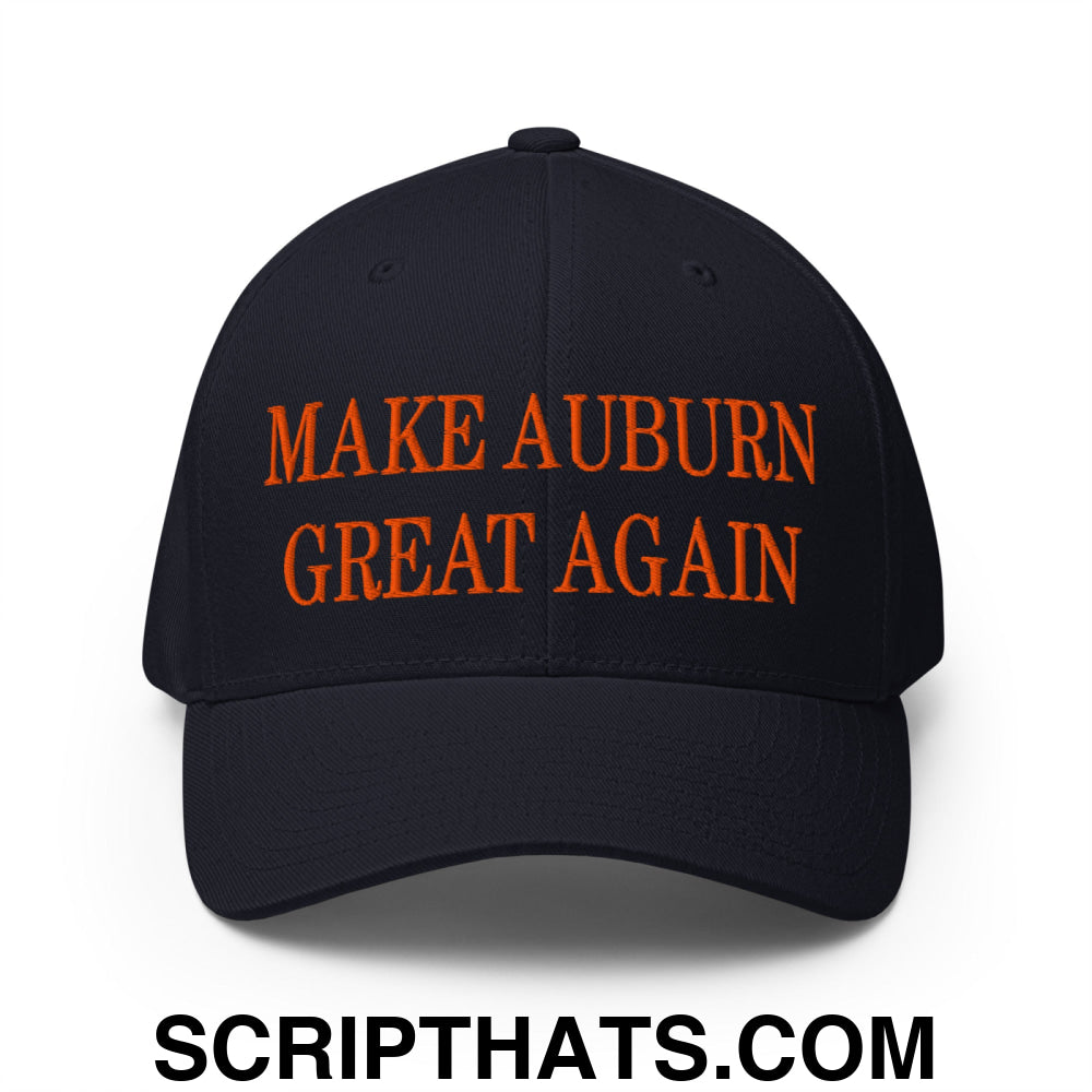 Make Auburn Great Again Embroidered Stretch Fit Baseball Hat Dark Navy