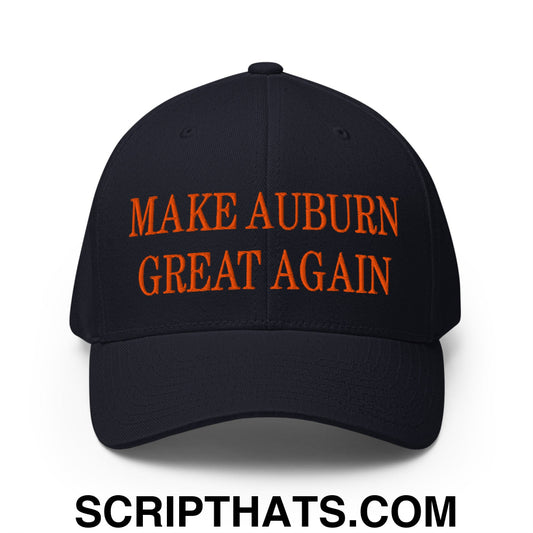 Make Auburn Great Again Embroidered Stretch Fit Baseball Hat Dark Navy