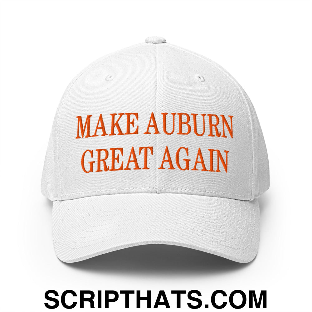 Make Auburn Great Again Embroidered Stretch Fit Baseball Hat White