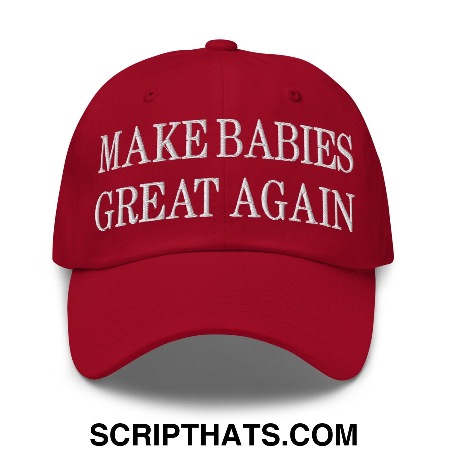Make Babies Great Again Embroidered Unstructured Dad Hat Cranberry