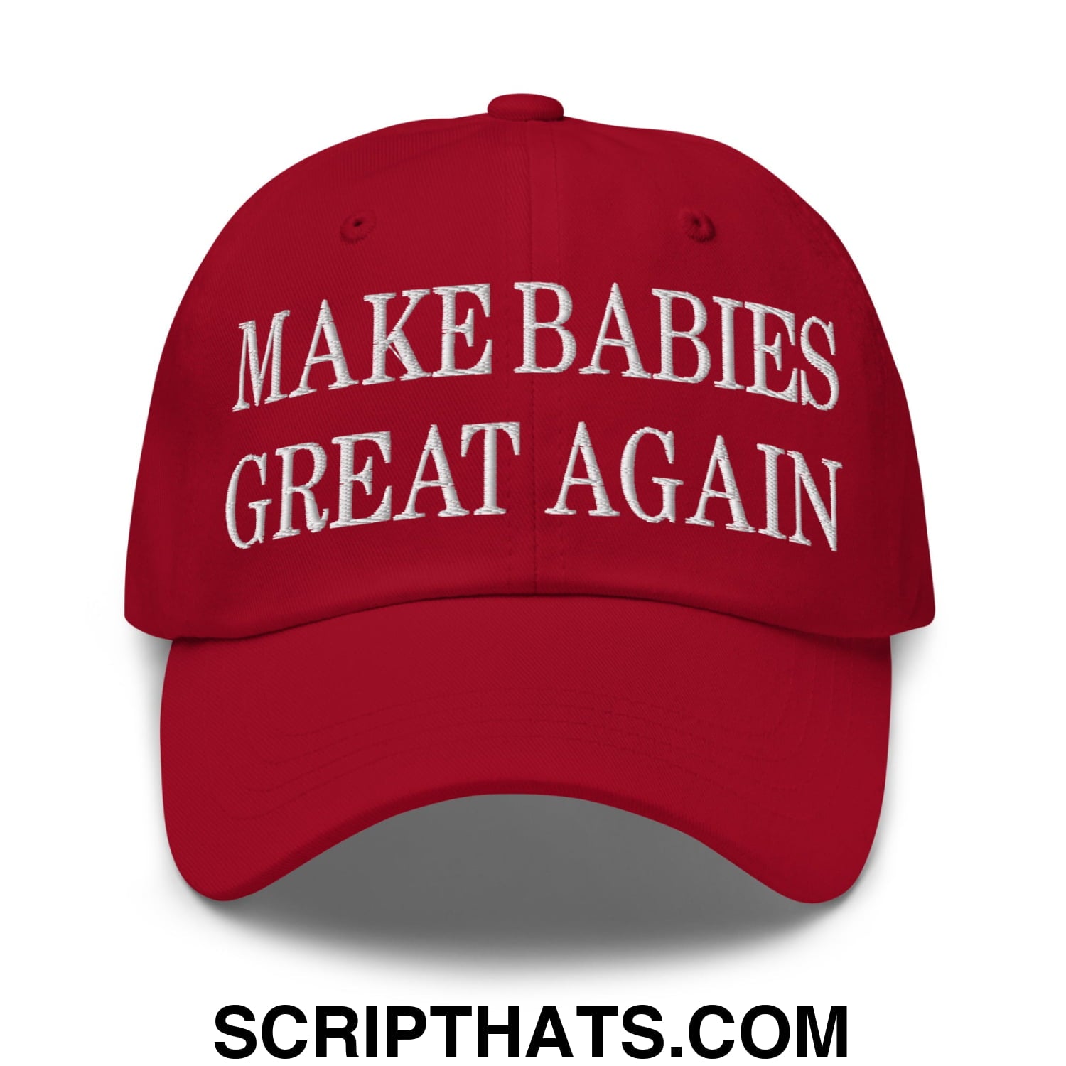 Make Babies Great Again Embroidered Unstructured Dad Hat Cranberry