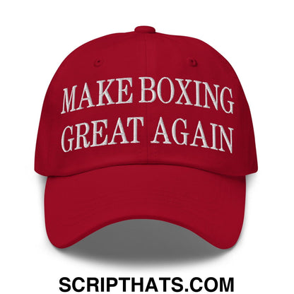 Make Boxing Great Again Embroidered Dad Hat Cranberry