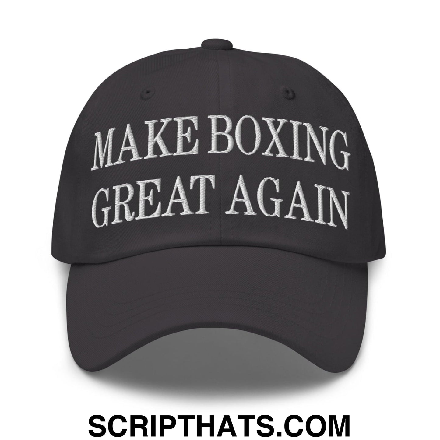 Make Boxing Great Again Embroidered Dad Hat Dark Grey