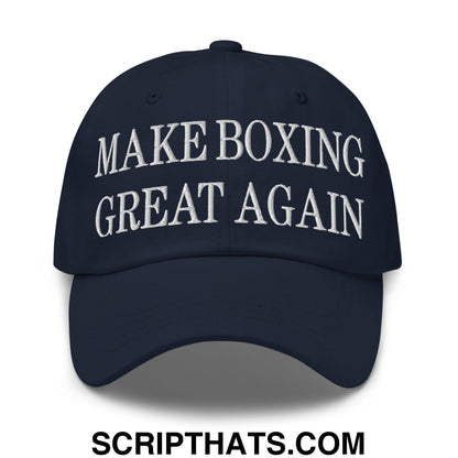 Make Boxing Great Again Embroidered Dad Hat Navy