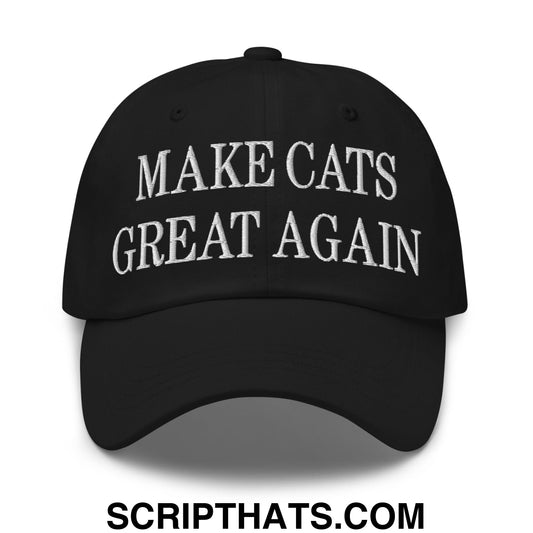 Make Cats Great Again Embroidered Unstructured Dad Hat Black