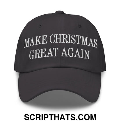 Make Christmas Great Again Embroidered Dad Hat Dark Grey