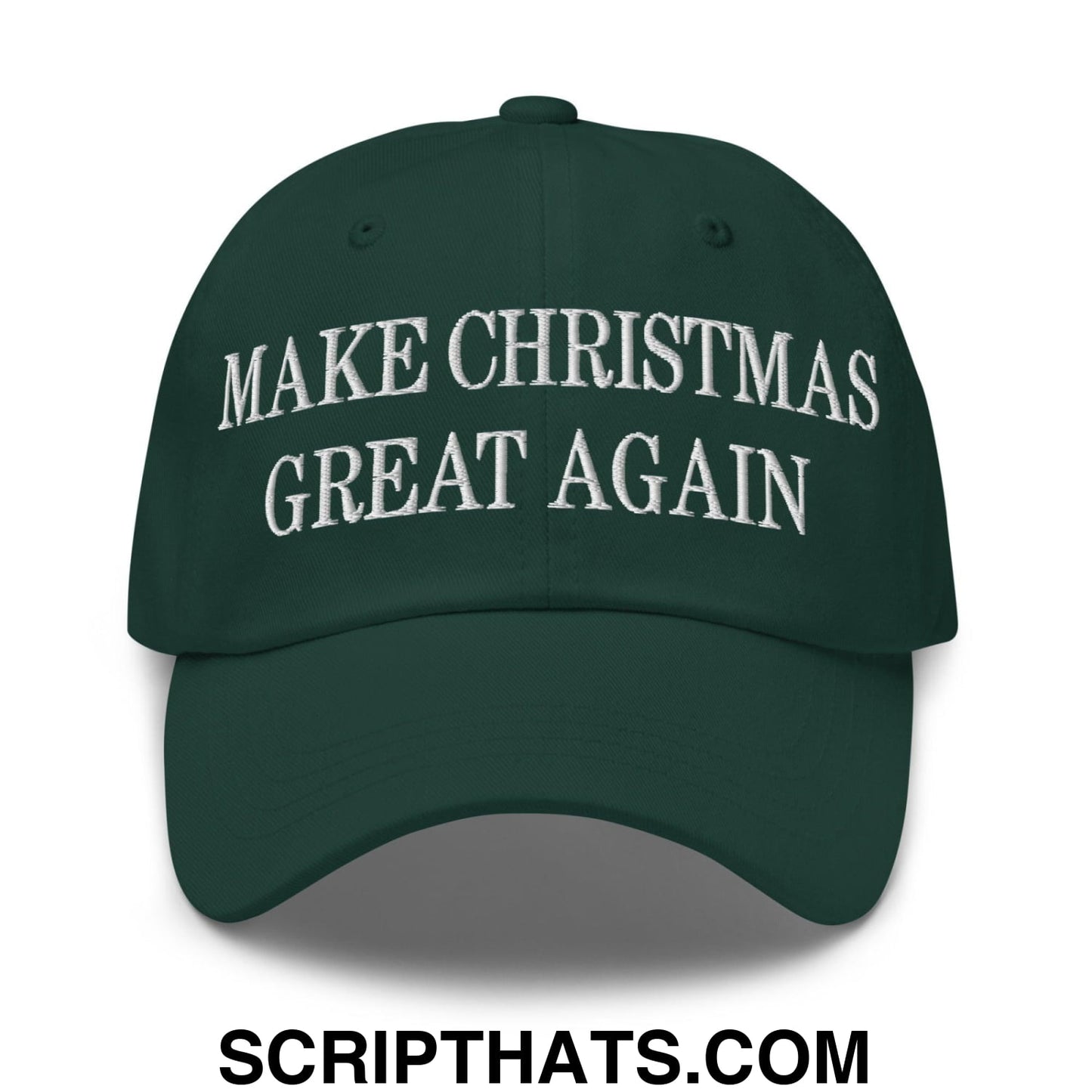 Make Christmas Great Again Embroidered Dad Hat Spruce
