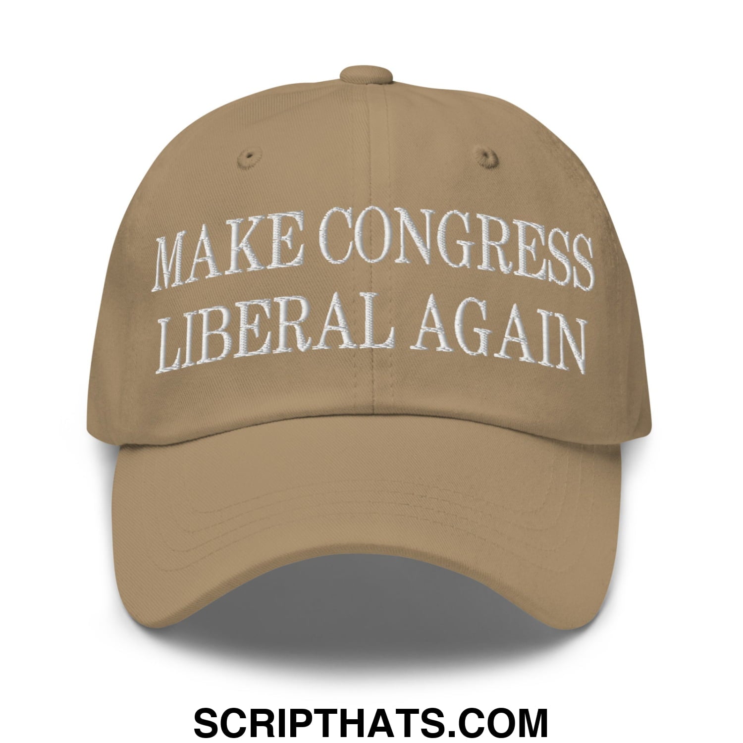 Make Congress Liberal Again Embroidered Unstructured Dad Hat Khaki