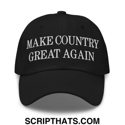 Make Country Great Again Embroidered Unstructured Dad Hat Black