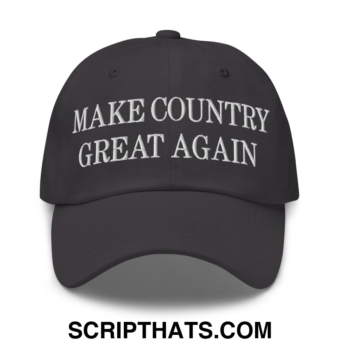 Make Country Great Again Embroidered Unstructured Dad Hat Dark Grey