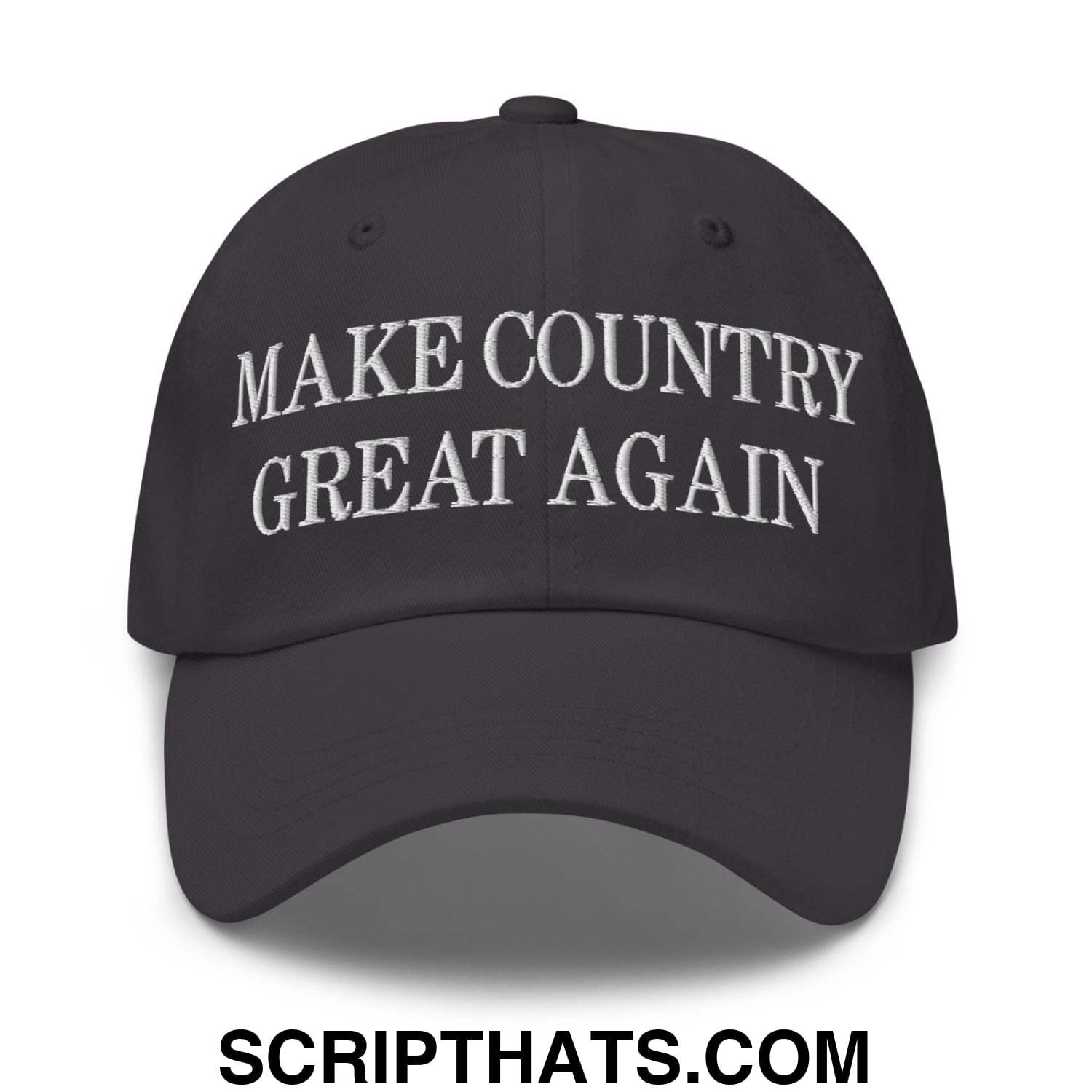 Make Country Great Again Embroidered Unstructured Dad Hat Dark Grey