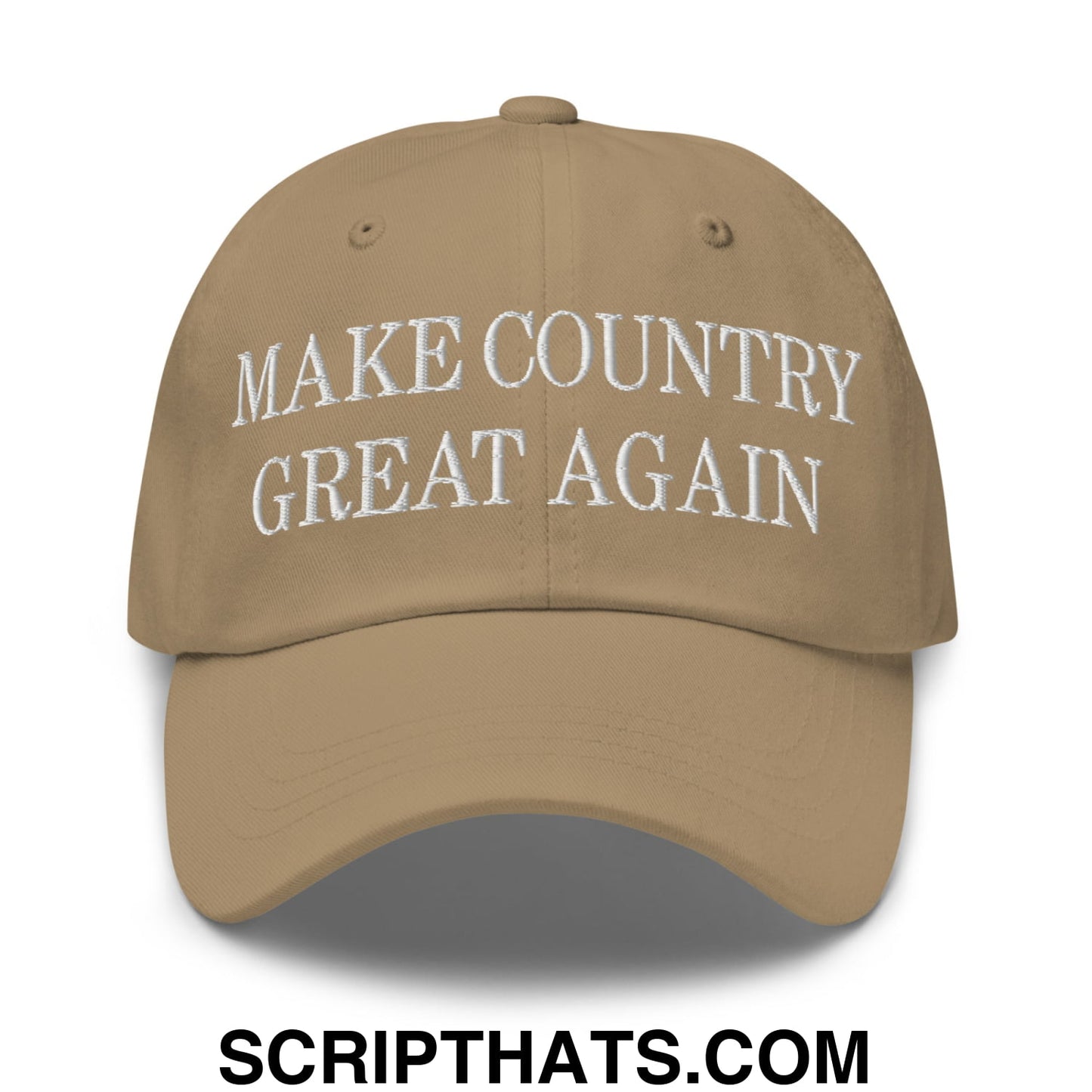 Make Country Great Again Embroidered Unstructured Dad Hat Khaki