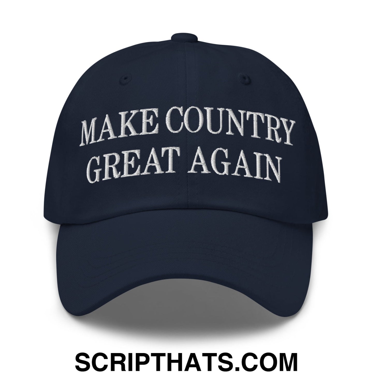 Make Country Great Again Embroidered Unstructured Dad Hat Navy
