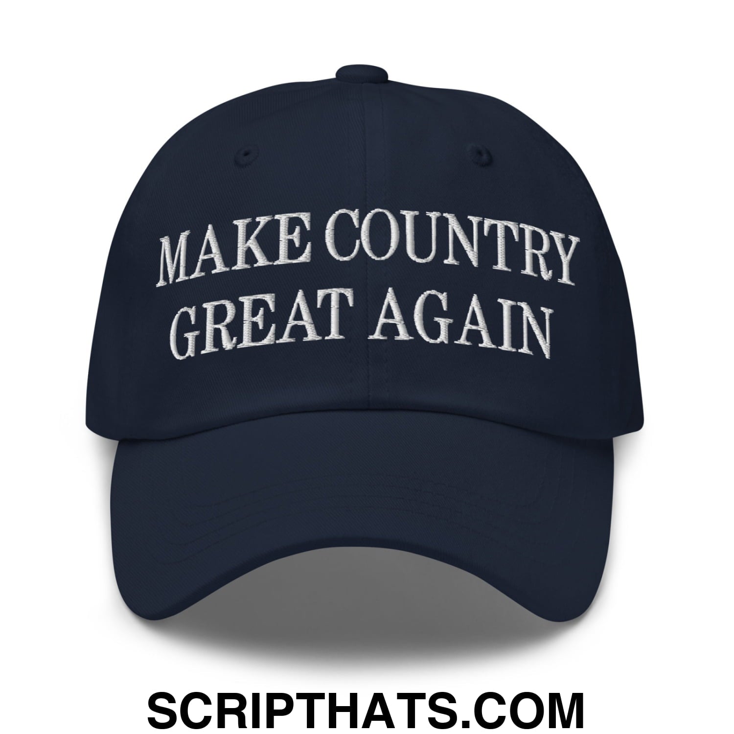 Make Country Great Again Embroidered Unstructured Dad Hat Navy