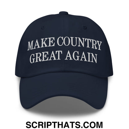 Make Country Great Again Embroidered Unstructured Dad Hat Navy