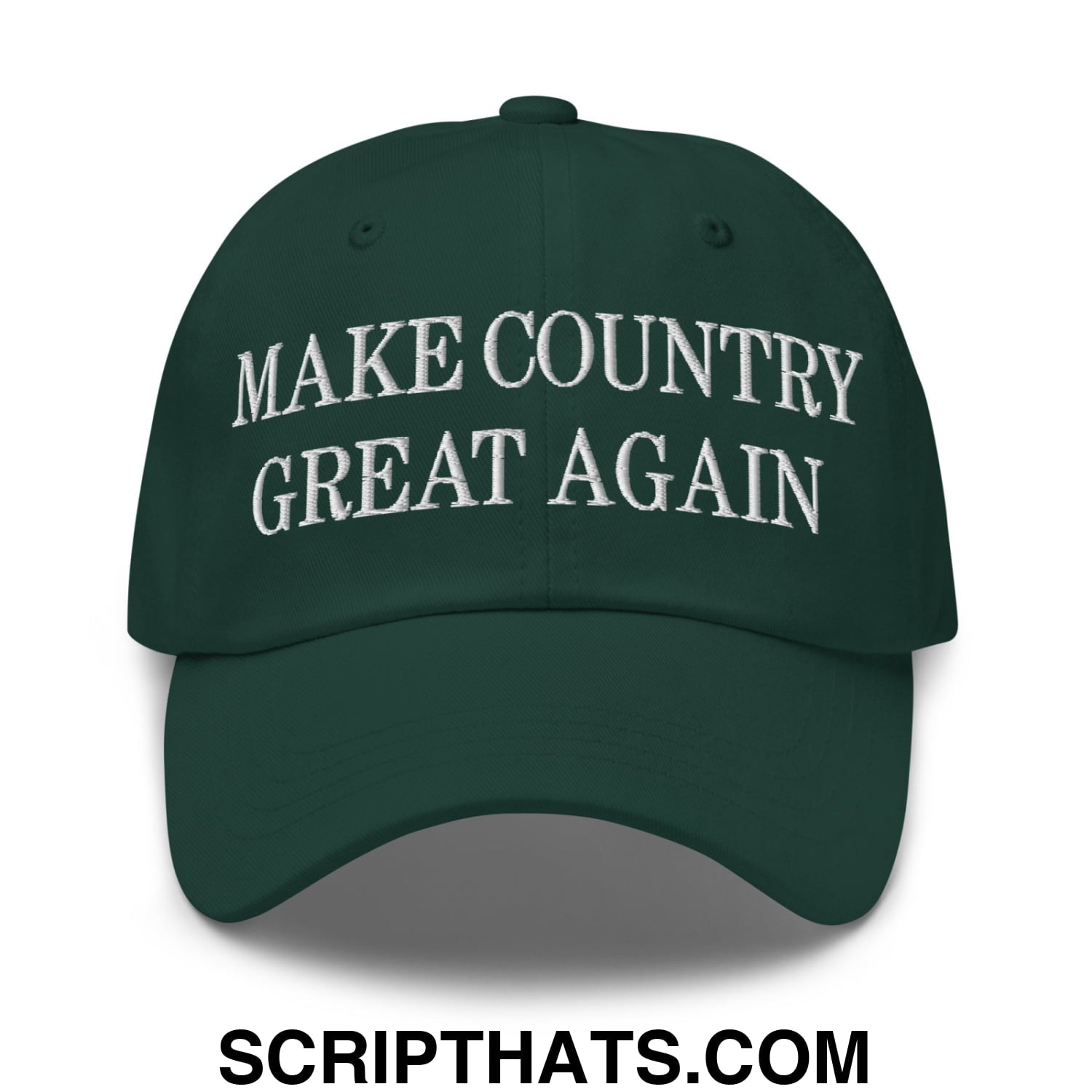 Make Country Great Again Embroidered Unstructured Dad Hat Spruce