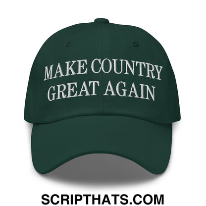 Make Country Great Again Embroidered Unstructured Dad Hat Spruce