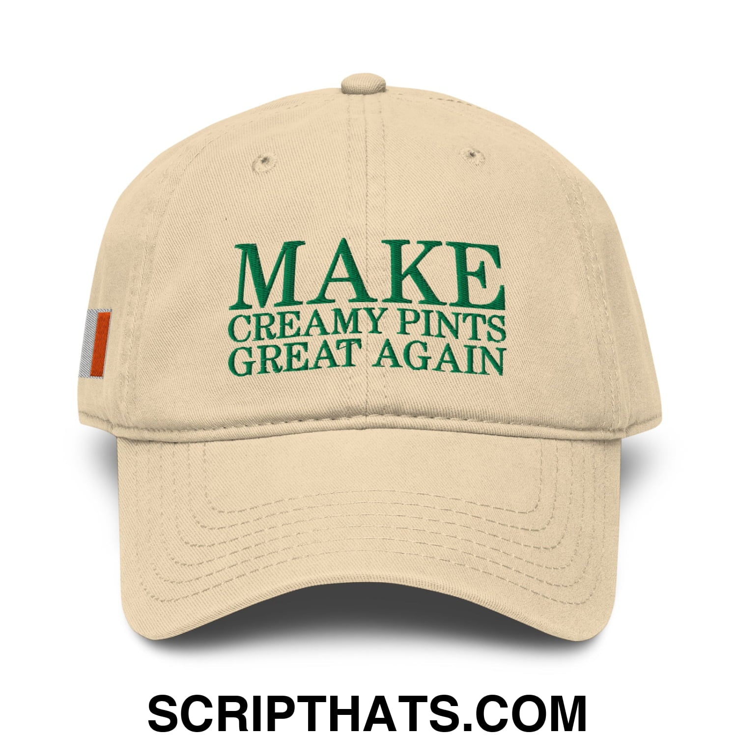 Make Creamy Pints Great Again Embroidered Baseball Dad Hat Khaki