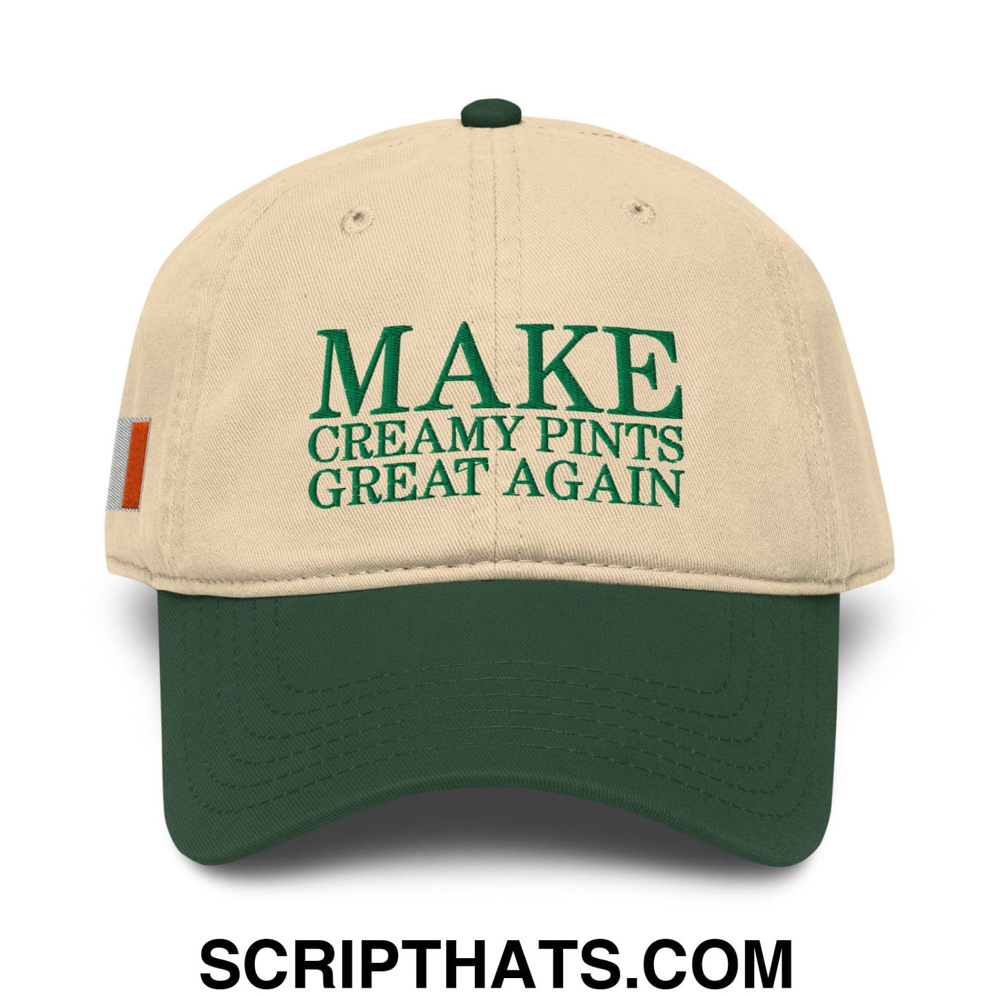 Make Creamy Pints Great Again Embroidered Baseball Dad Hat Dark Green Khaki