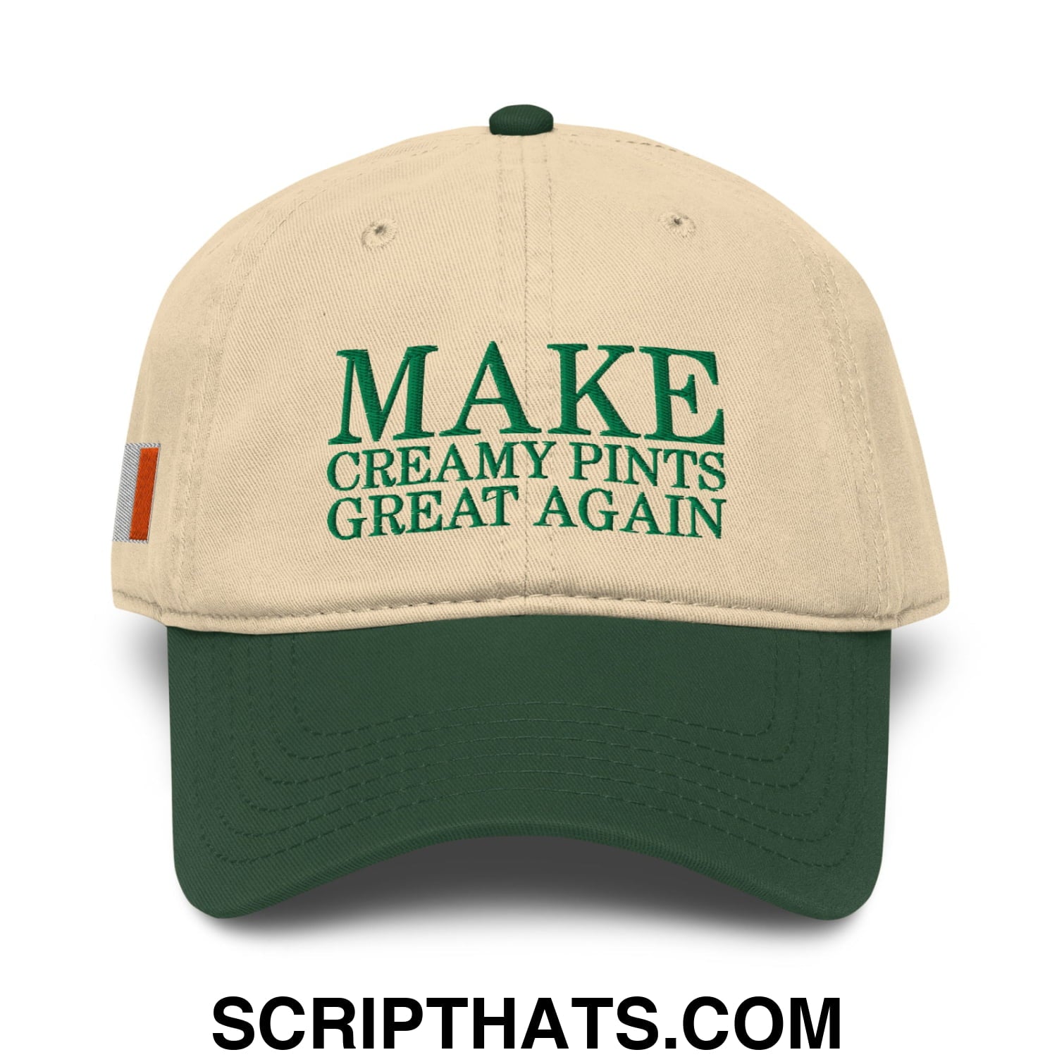 Make Creamy Pints Great Again Embroidered Baseball Dad Hat Dark Green Khaki