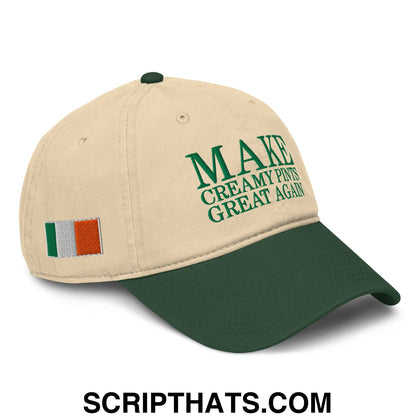 Make Creamy Pints Great Again Embroidered Baseball Dad Hat Dark Green Khaki