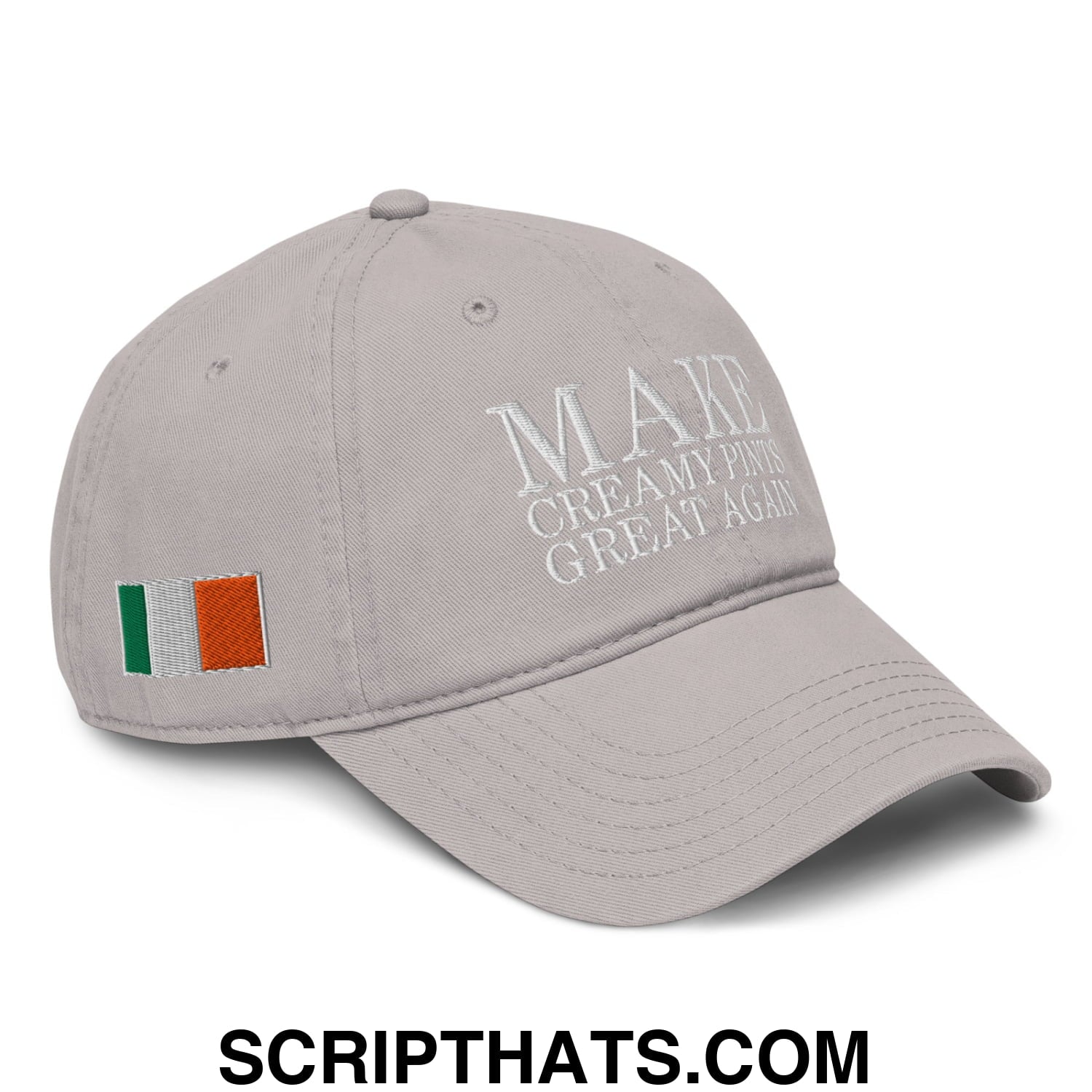 Make Creamy Pints Great Again Embroidered Baseball Dad Hat Gray