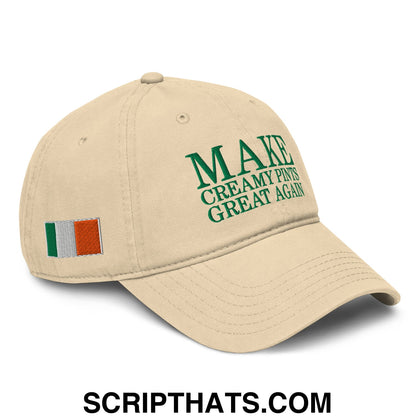Make Creamy Pints Great Again Embroidered Baseball Dad Hat Khaki