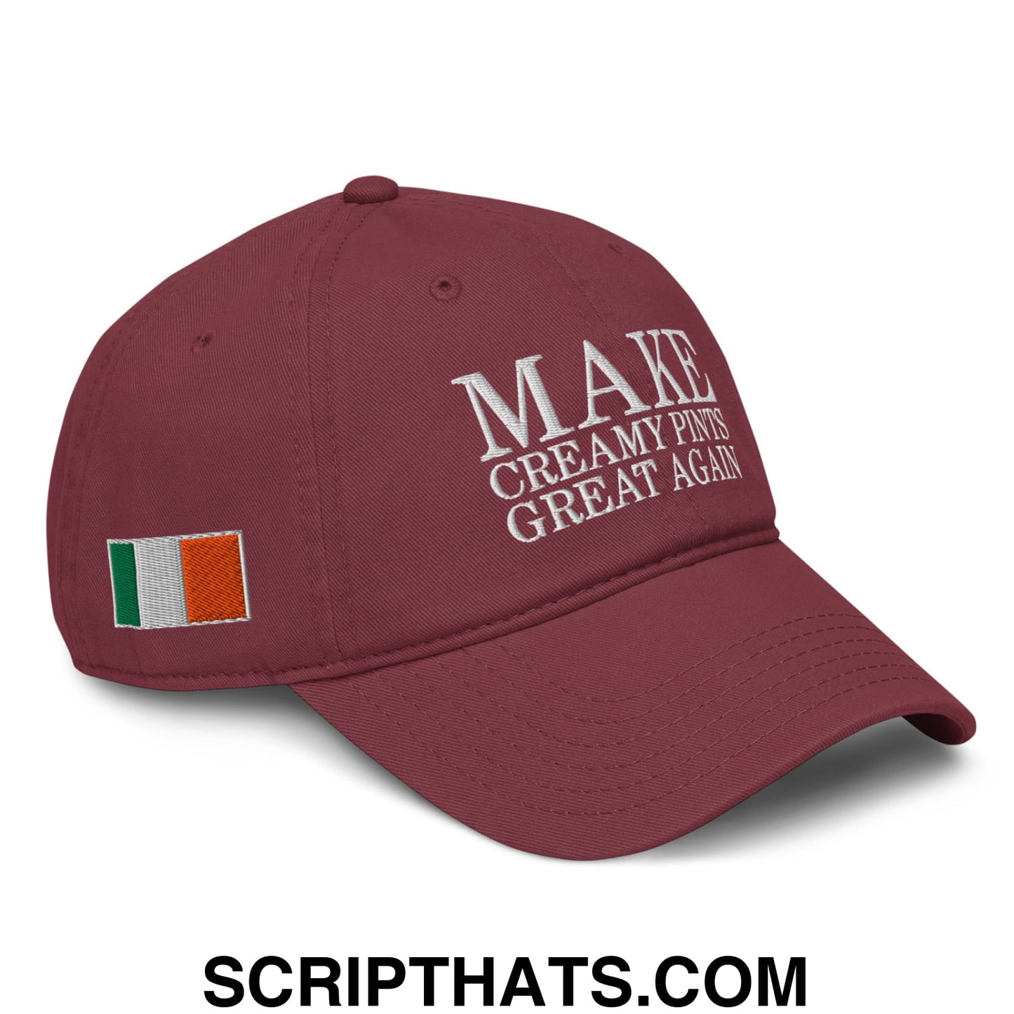 Make Creamy Pints Great Again Embroidered Baseball Dad Hat Maroon