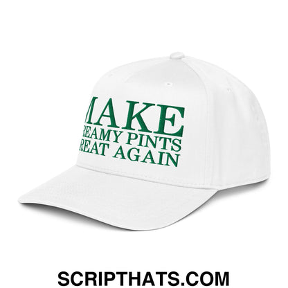 Make Creamy Pints Great Again Embroidered Baseball Snapback Hat White