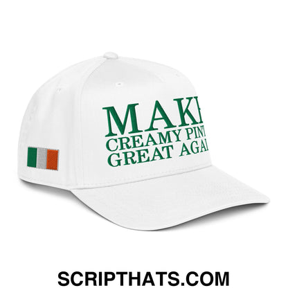 Make Creamy Pints Great Again Embroidered Baseball Snapback Hat White