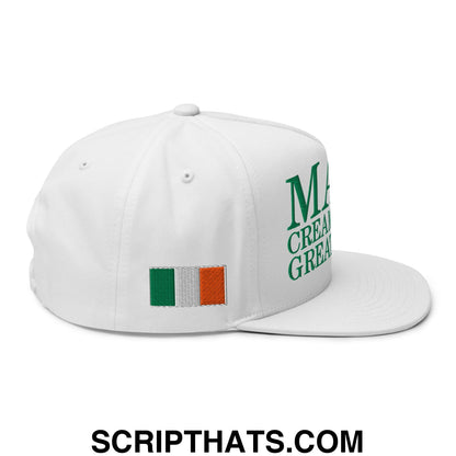 Make Creamy Pints Great Again Embroidered Flat Bill Brim 5 Panel Snapback Hat White