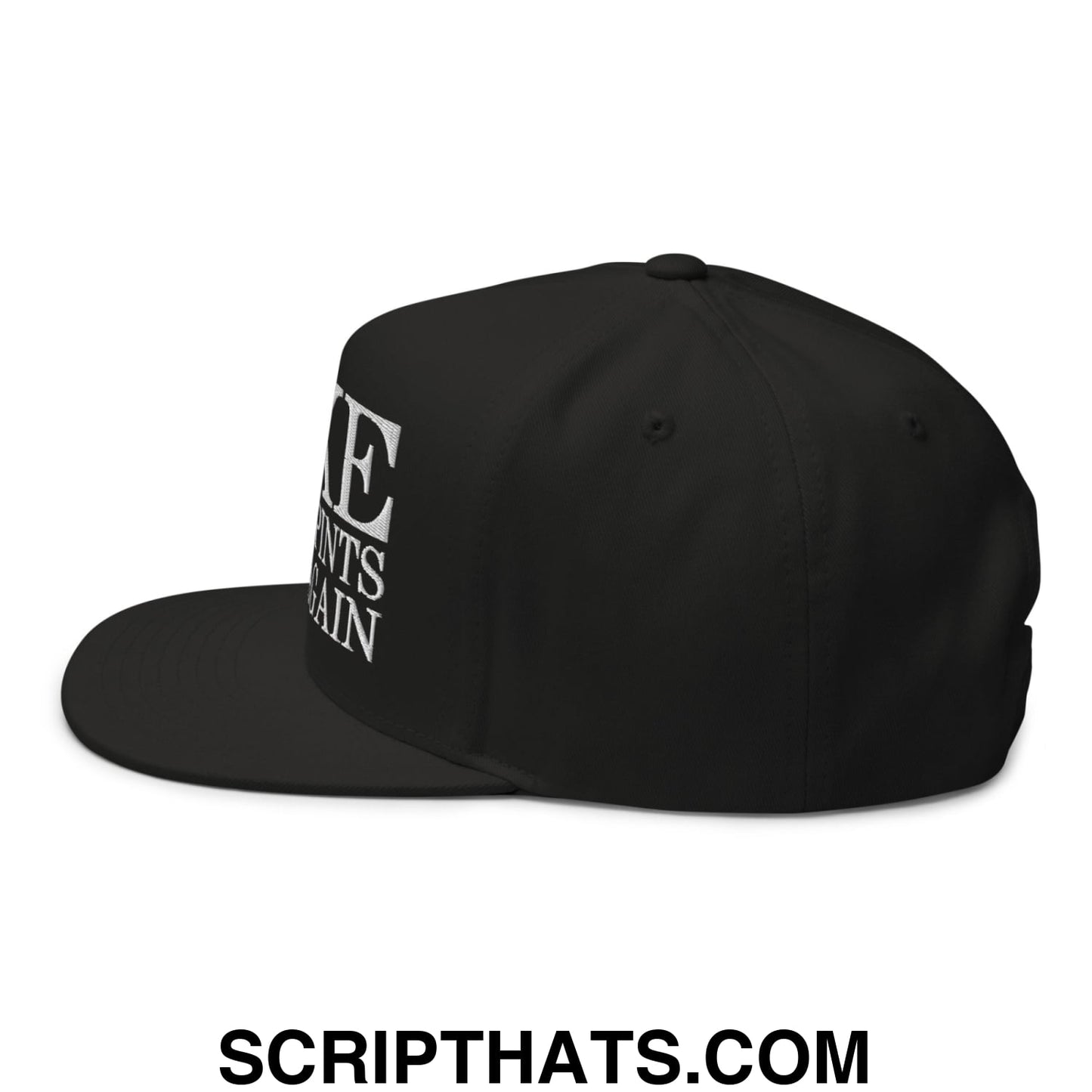 Make Creamy Pints Great Again Embroidered Flat Bill Brim 5 Panel Snapback Hat Black