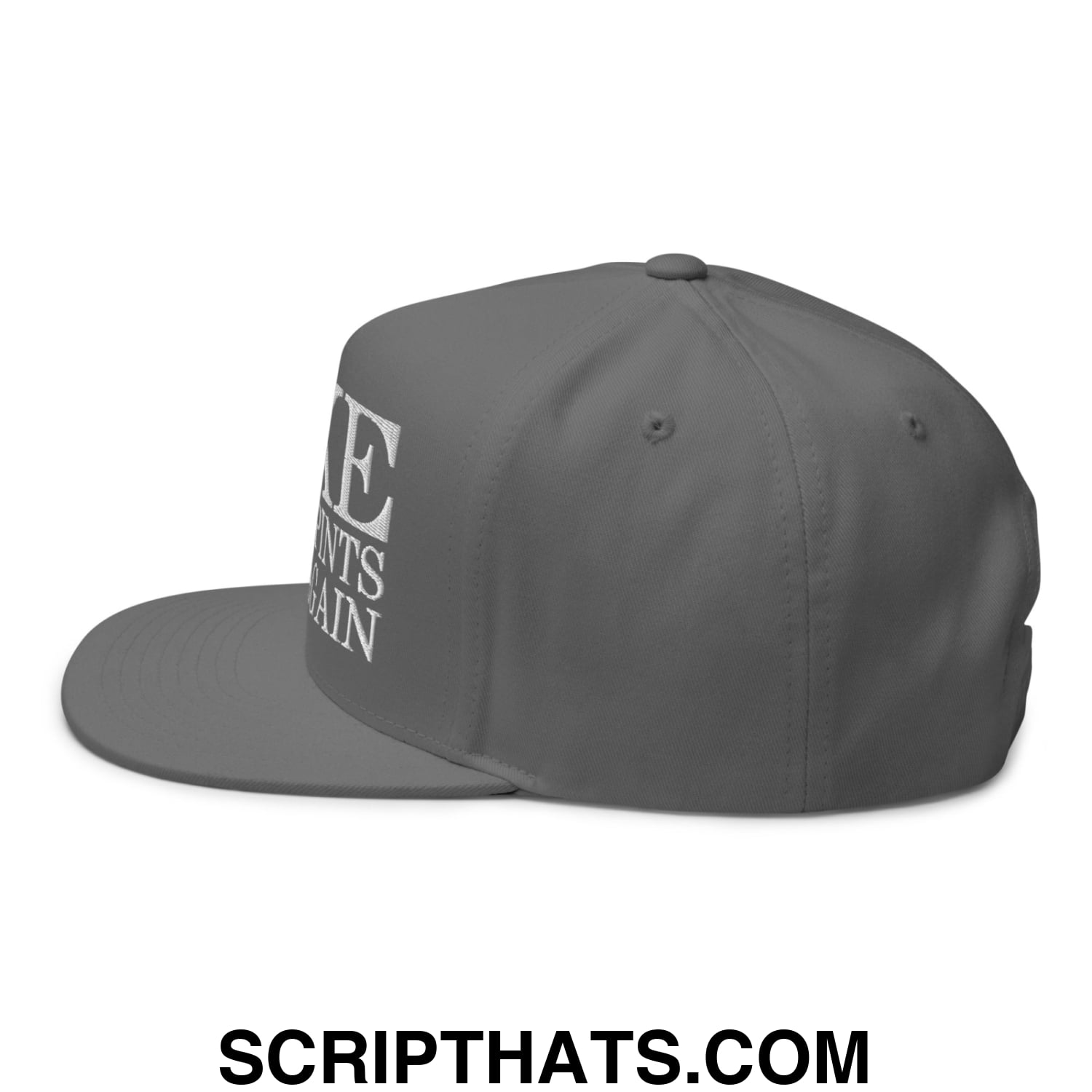 Make Creamy Pints Great Again Embroidered Flat Bill Brim 5 Panel Snapback Hat Grey