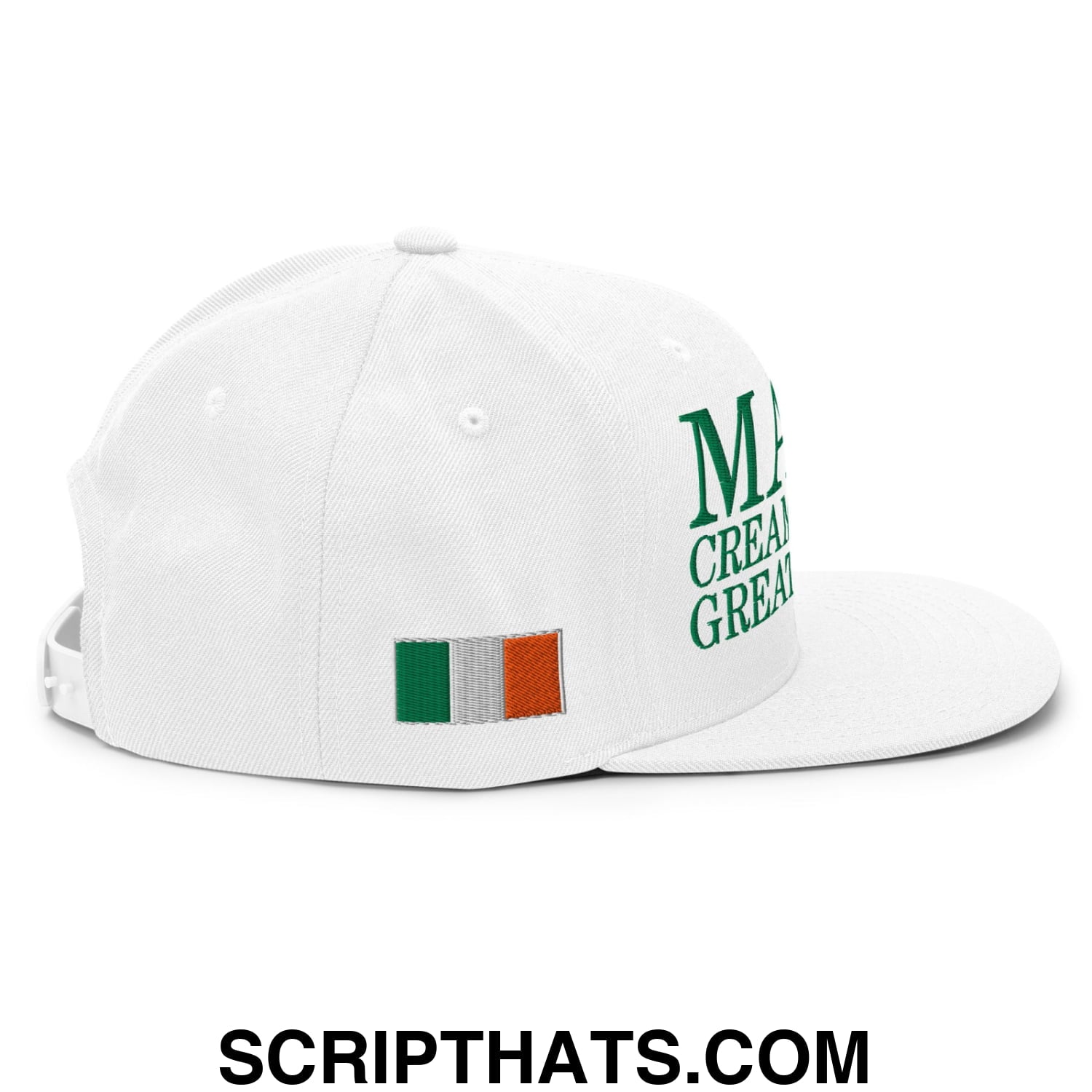 Make Creamy Pints Great Again Embroidered Flat Bill Brim Snapback Hat Dark Grey