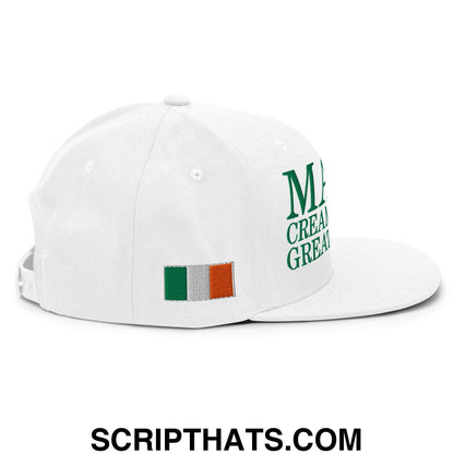 Make Creamy Pints Great Again Embroidered Flat Bill Brim Snapback Hat Dark Grey