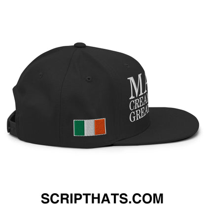 Make Creamy Pints Great Again Embroidered Flat Bill Brim Snapback Hat Black