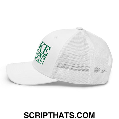 Make Creamy Pints Great Again Embroidered Mesh Trucker Hat White