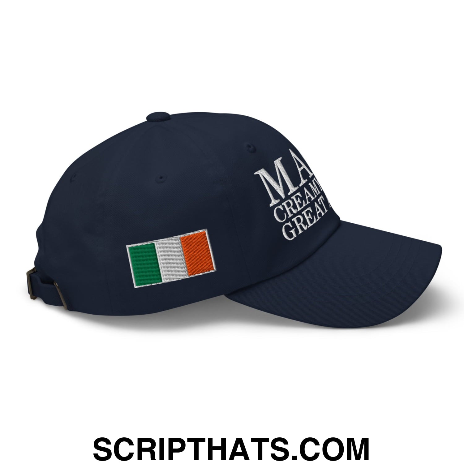 Make Creamy Pints Great Again Embroidered Unstructured Dad Hat Navy