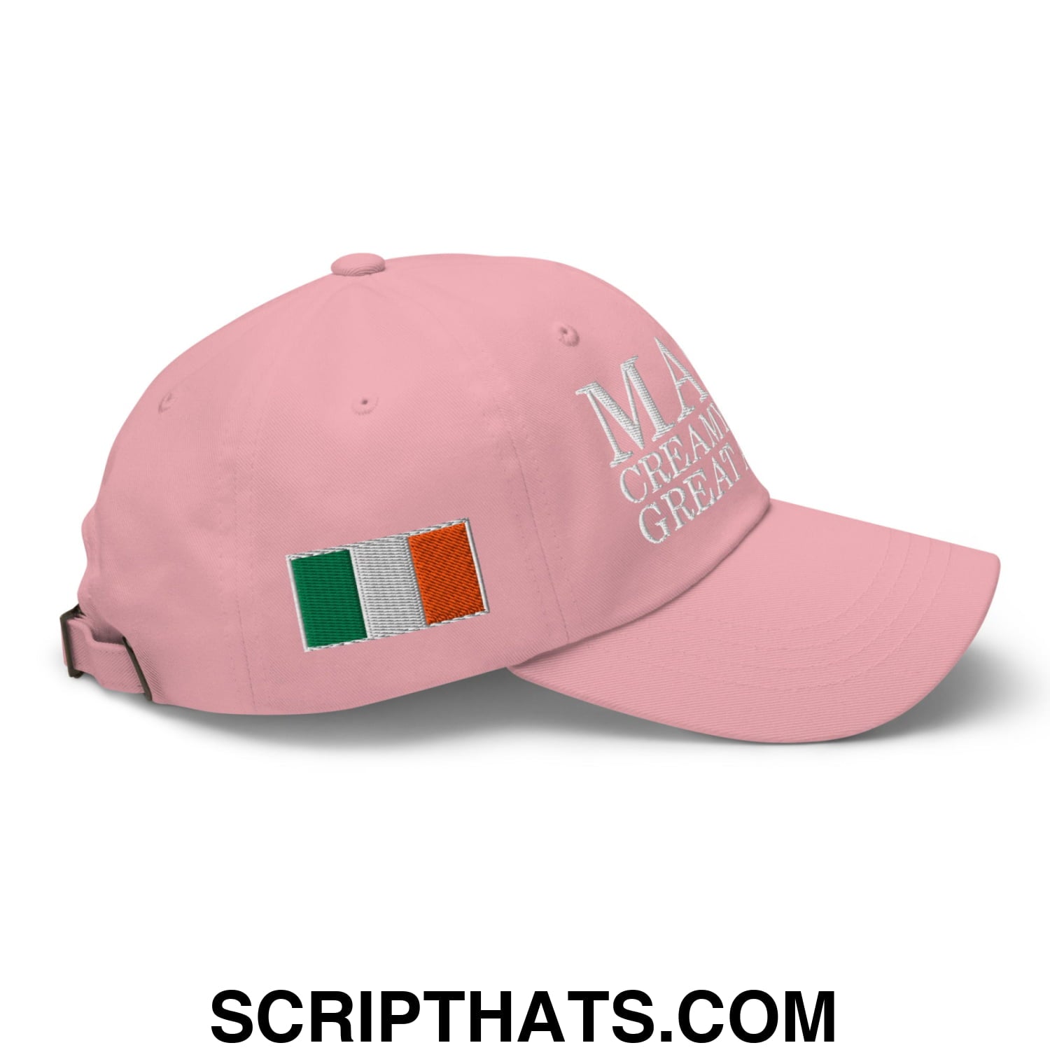 Make Creamy Pints Great Again Embroidered Unstructured Dad Hat Pink