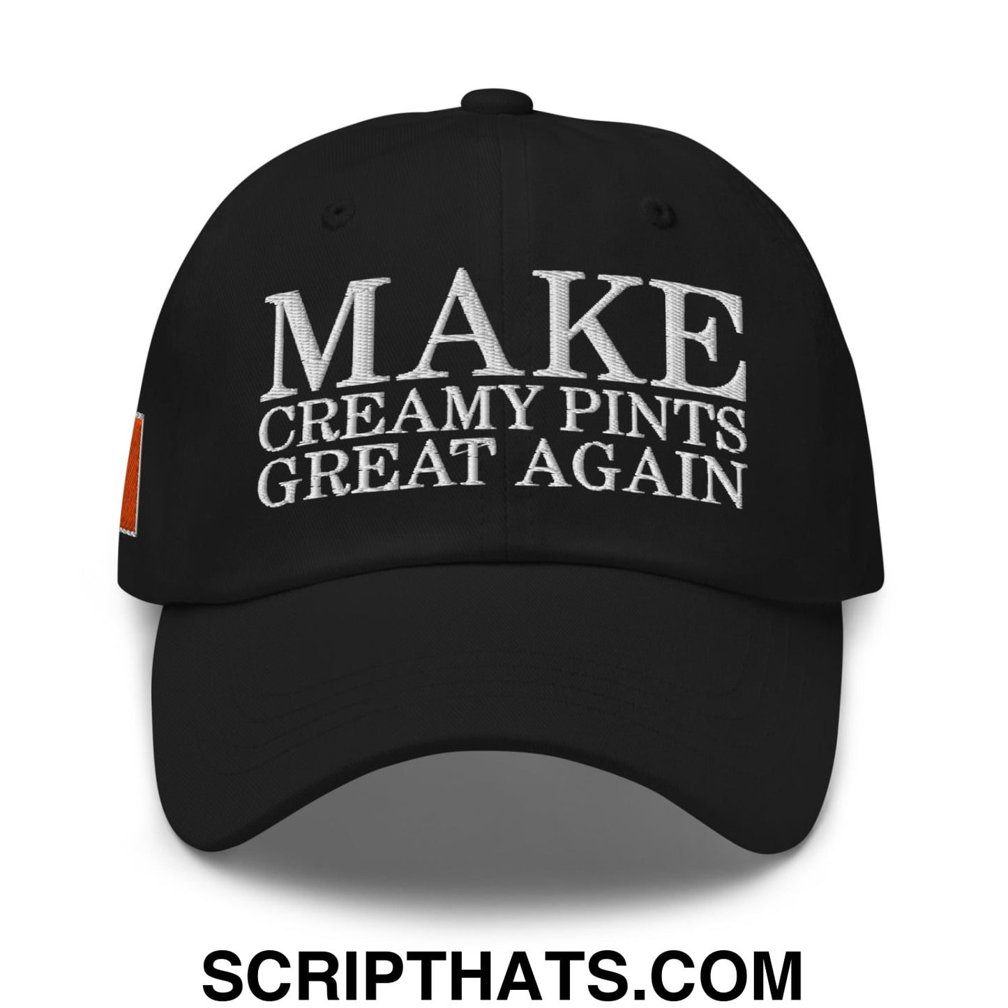 Make Creamy Pints Great Again Embroidered Unstructured Dad Hat Black