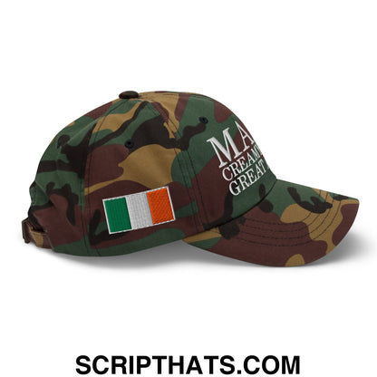 Make Creamy Pints Great Again Embroidered Unstructured Dad Hat Green Camo