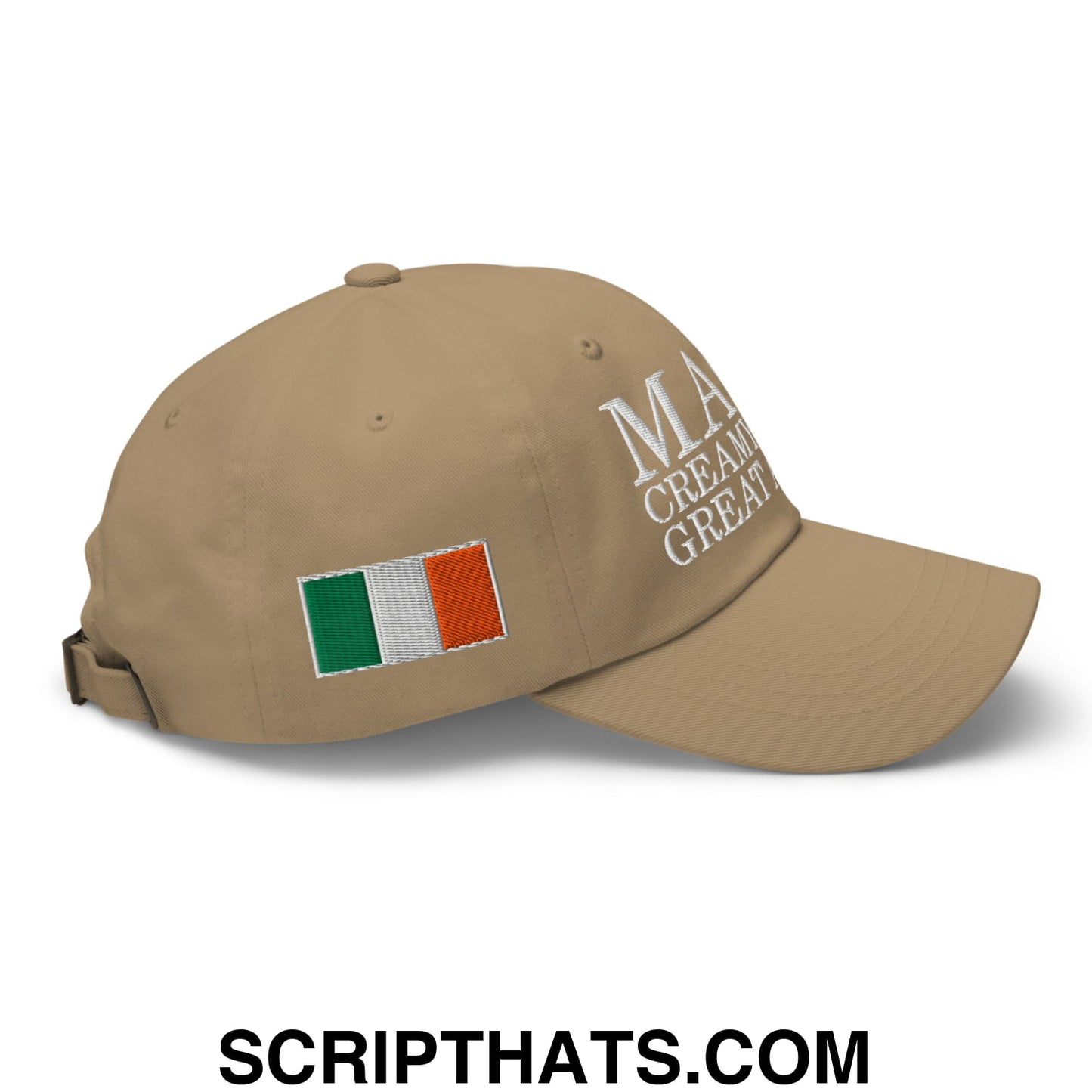 Make Creamy Pints Great Again Embroidered Unstructured Dad Hat Khaki