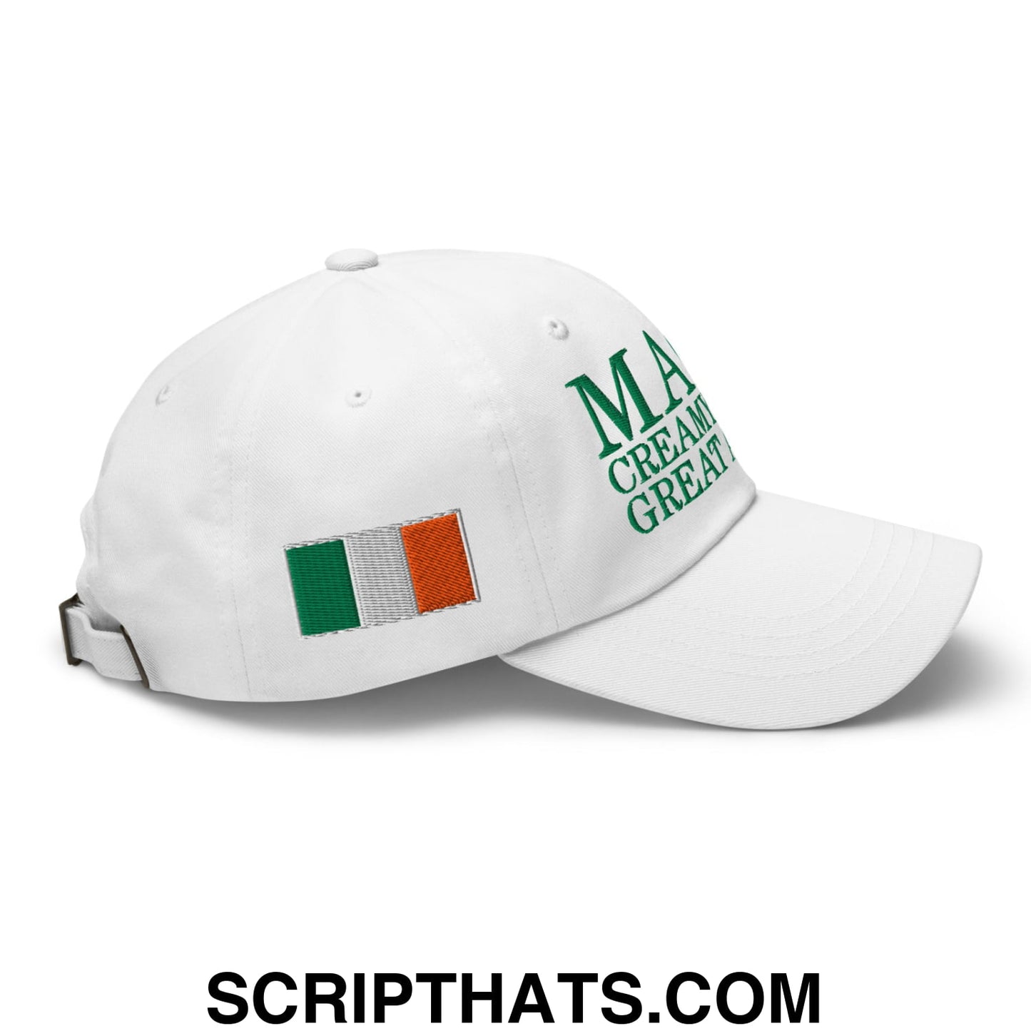 Make Creamy Pints Great Again Embroidered Unstructured Dad Hat White
