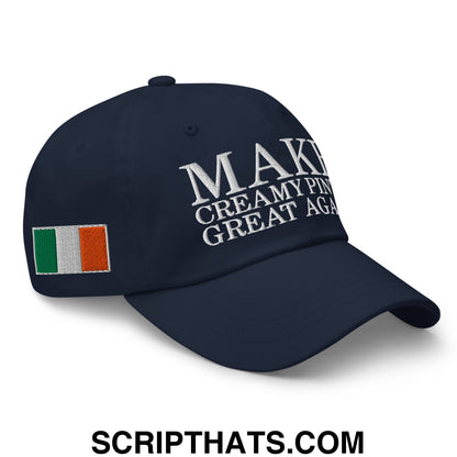 Make Creamy Pints Great Again Embroidered Unstructured Dad Hat Navy