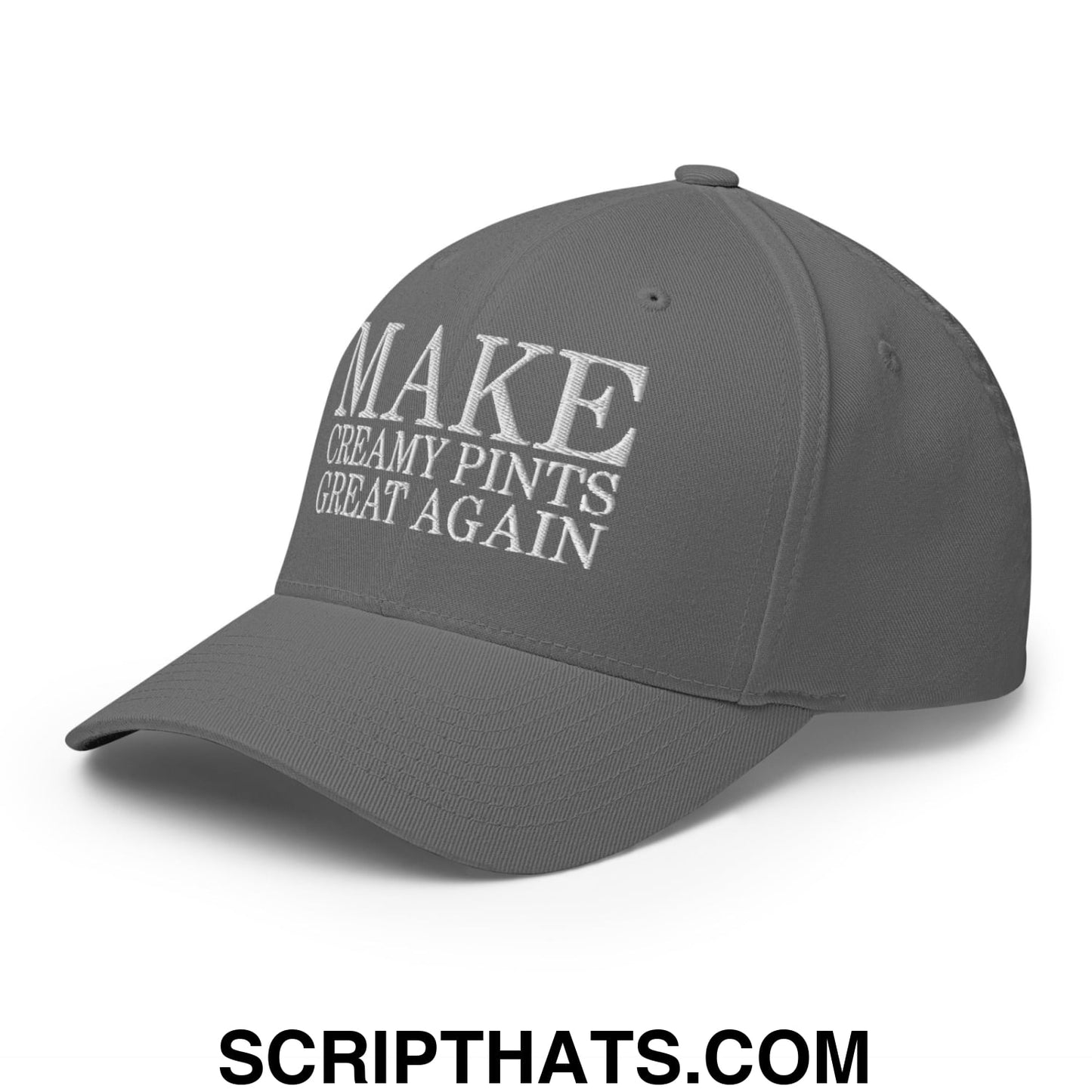 Make Creamy Pints Great Again Ireland Flag Embroidered Stretch Fit Baseball Hat Grey
