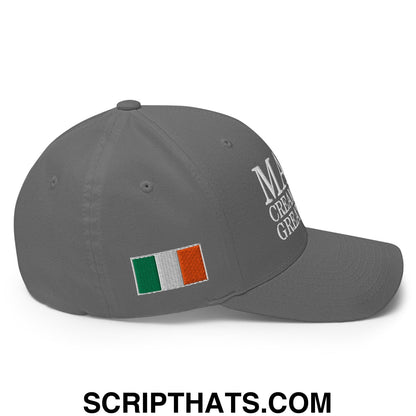 Make Creamy Pints Great Again Ireland Flag Embroidered Stretch Fit Baseball Hat Grey