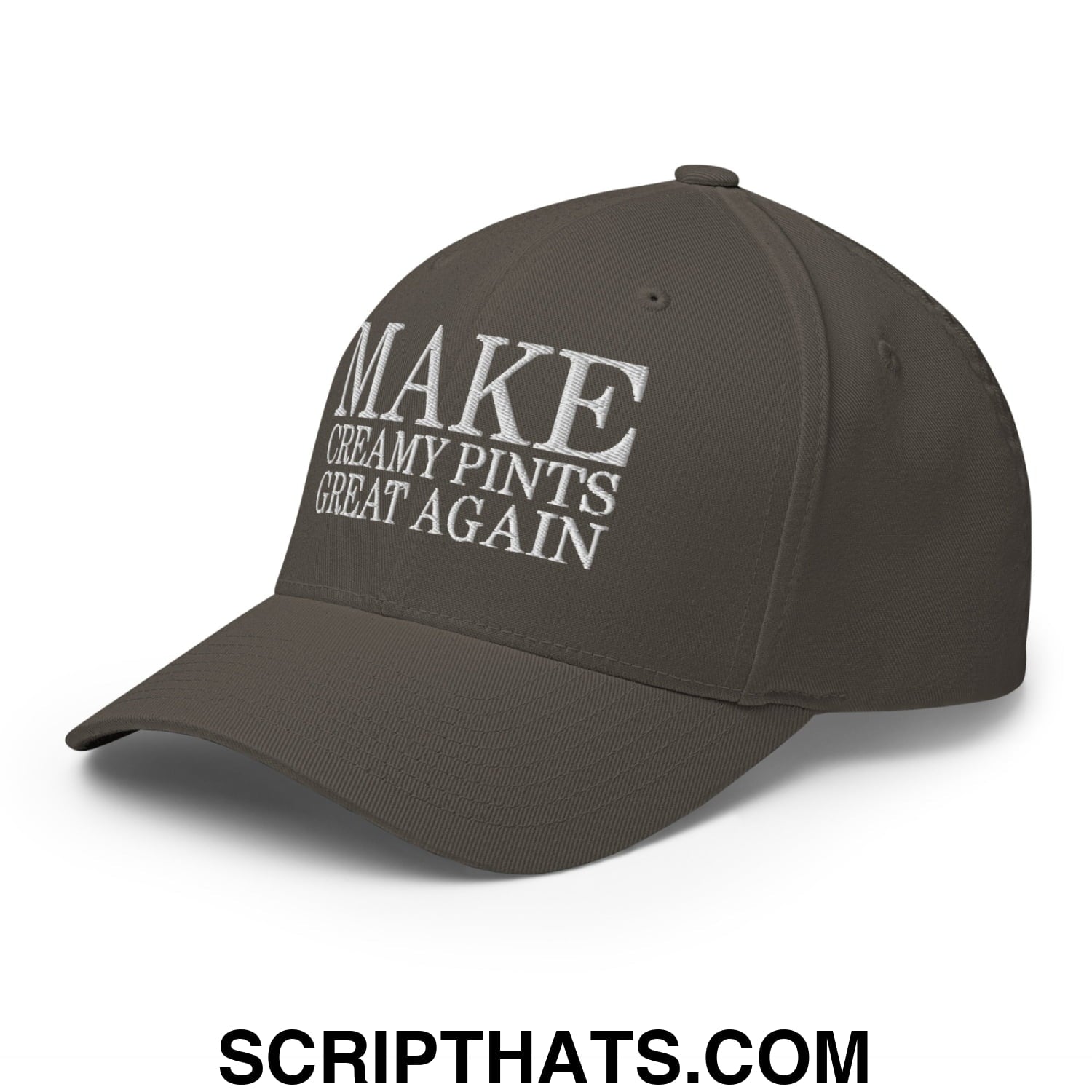 Make Creamy Pints Great Again Ireland Flag Embroidered Stretch Fit Baseball Hat Dark Grey
