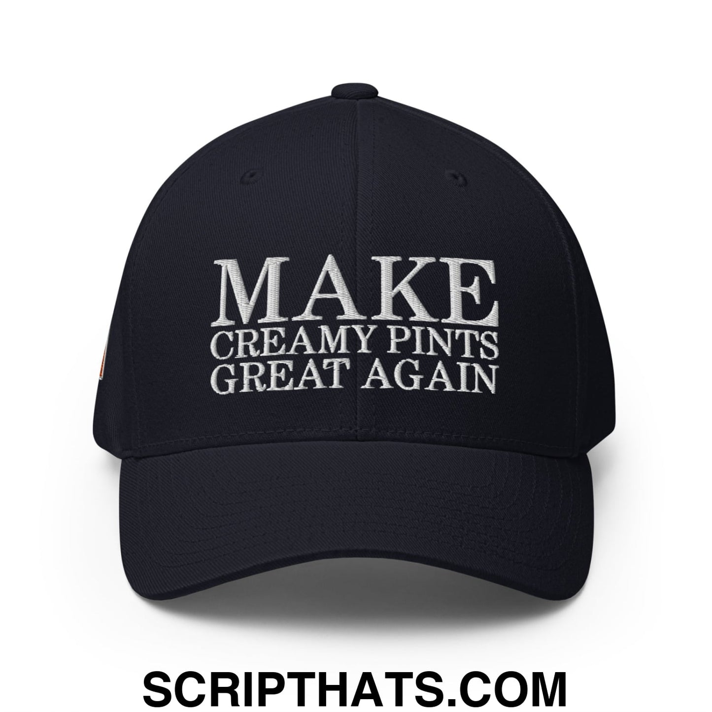 Make Creamy Pints Great Again Ireland Flag Embroidered Stretch Fit Baseball Hat Dark Navy