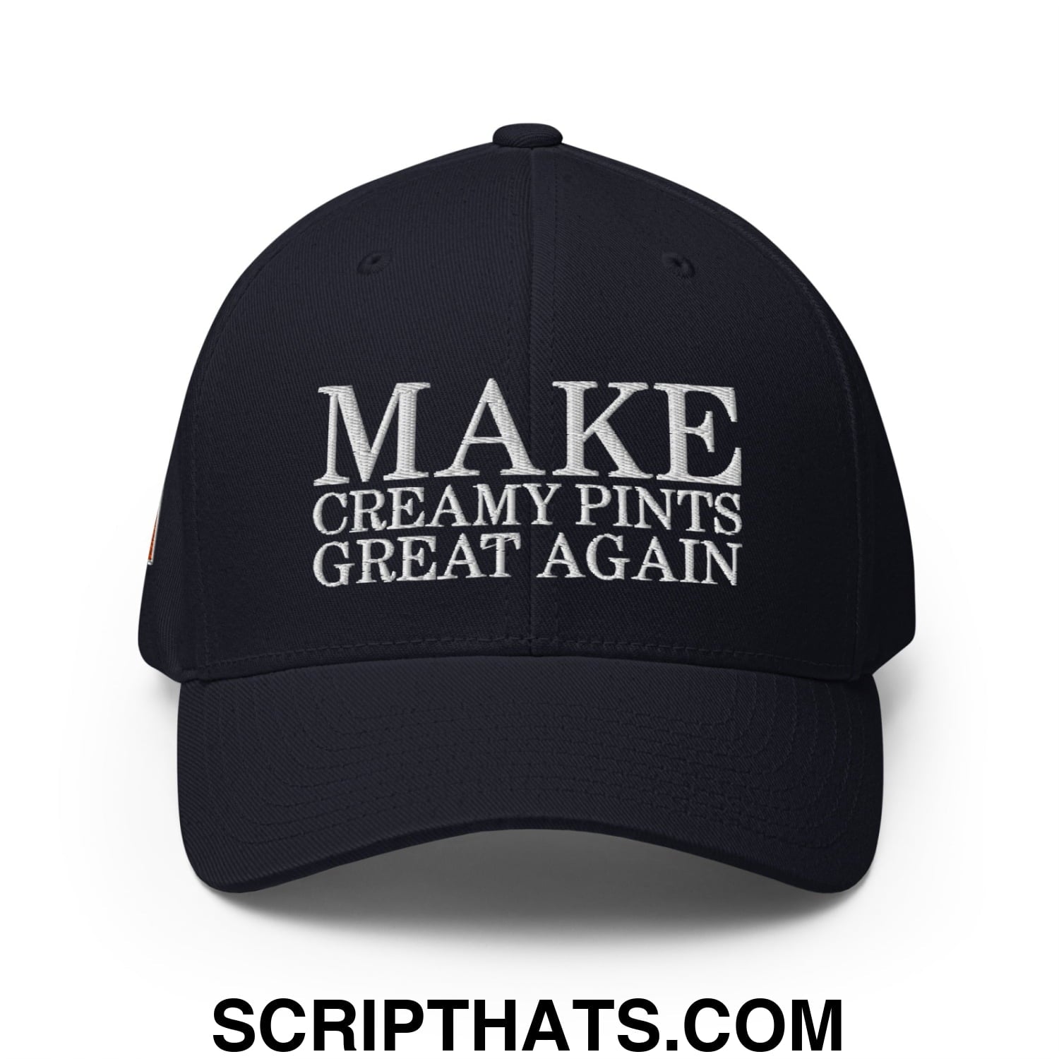 Make Creamy Pints Great Again Ireland Flag Embroidered Stretch Fit Baseball Hat Dark Navy