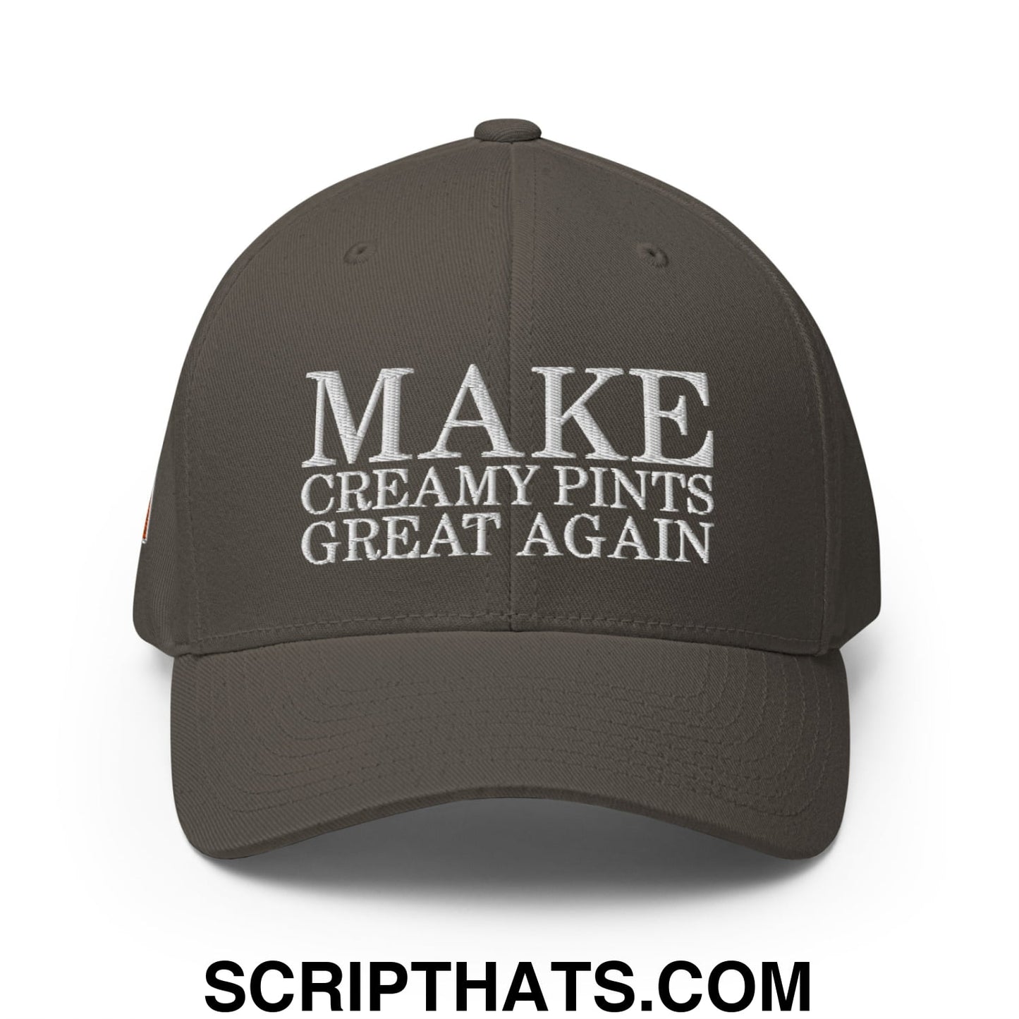 Make Creamy Pints Great Again Ireland Flag Embroidered Stretch Fit Baseball Hat Dark Grey